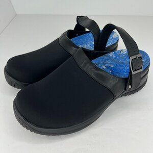 Drew Womens 17100-99 Black Savannah Casual Wavy Slip-On Size 8.5W Clogs